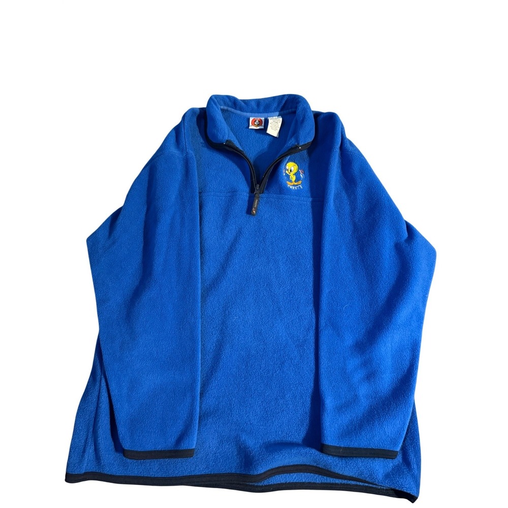 Vintage 90s Quarter Zip Pullover Tweety Bird